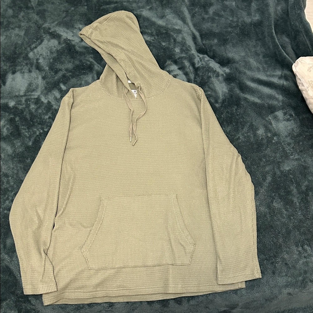 Olive Green Hooded Pullover